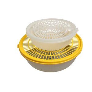 Tupperware Double-Layer Salad fruit veggie strainers